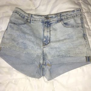 Pacsun high rise jean shorts
